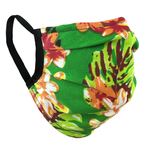 Hawaiian Green - Washable & Reusable Surgical Style Face Masks