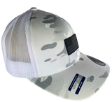 Trucker Hat Multicam Alpine Camo with US Flag