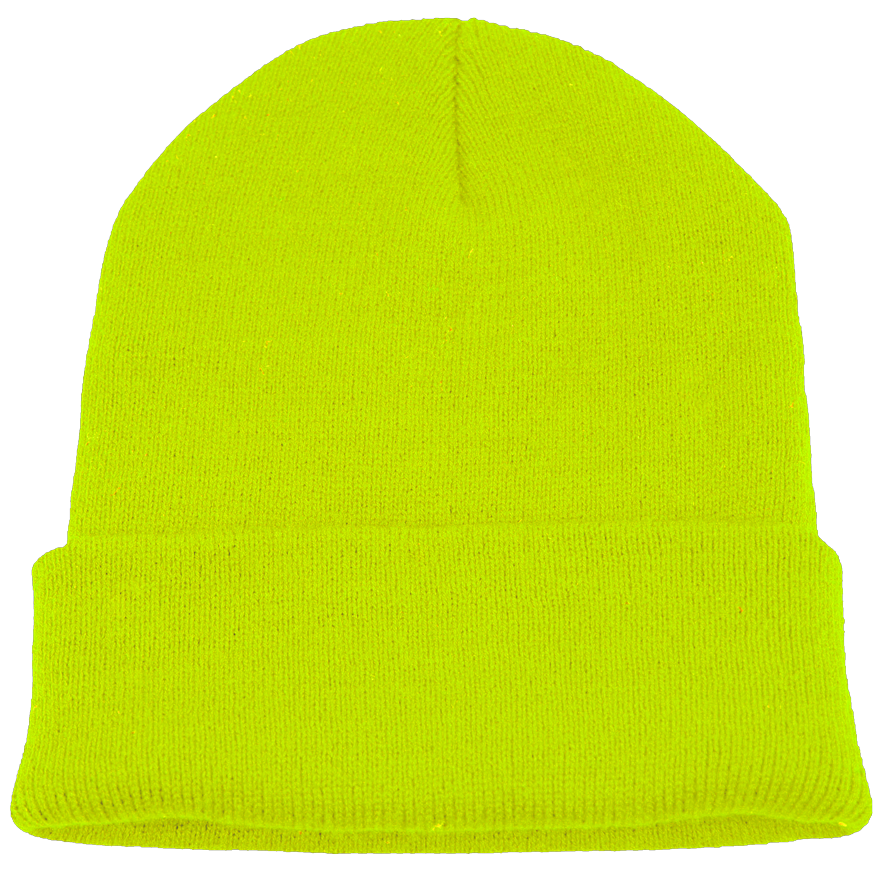 BPE-USA Cuff Beanie Safety Lime Green