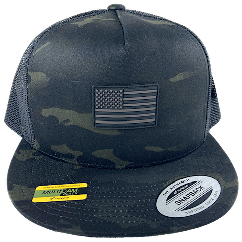 Trucker Hat Kryptek Pontus Camo with US Flag – BPE-USA