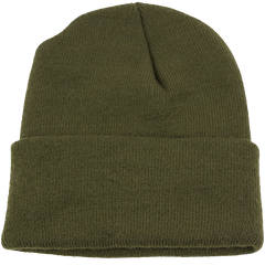 Evergreen Cuffed Olive Green Outdoor Beanie