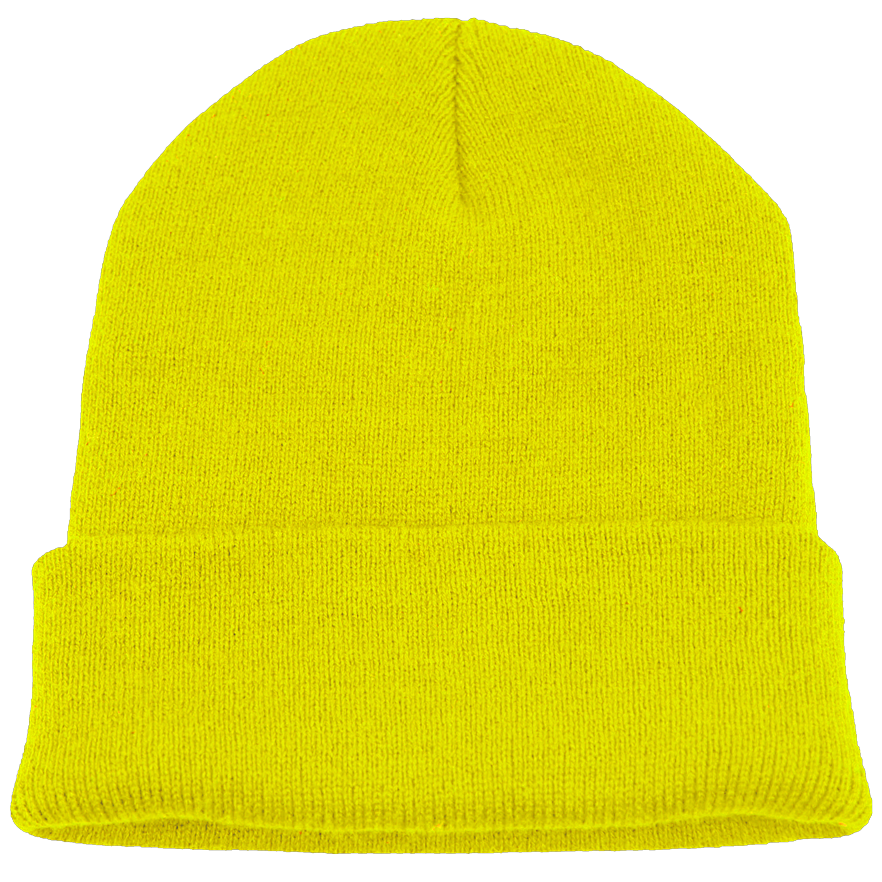 Cuff Beanie Safety Yellow – BPE-USA